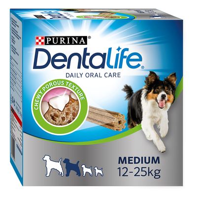 PURINA Dentalife Daily Dental Care Snacks for Medium Breed Dogs (26-55 lbs) 8x2.4 oz.