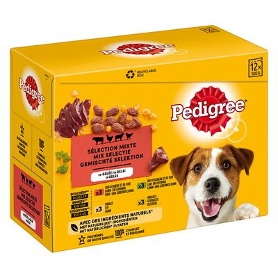 Pedigree Pouches in Jelly 12x 3.5 oz