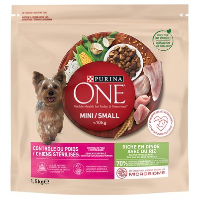 PURINA ONE Mini Weight Control/Sterilised Turkey & Rice 3.3 lbs