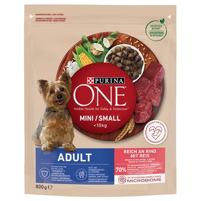 PURINA ONE Mini Adult Beef & Rice 1.7 lbs